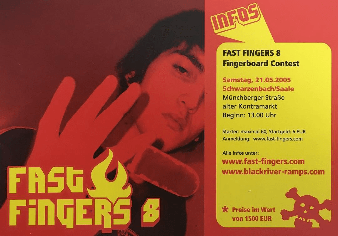 Fast Fingers 8 contest flyer (2005).