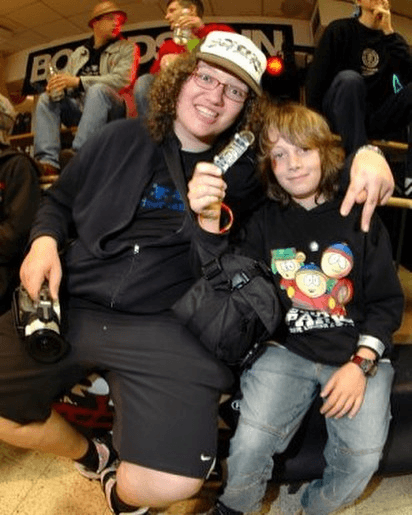 Young Manu Oberle in an early Fast Fingers archive photo.