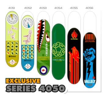 Archived Tech Deck Series 4050 fingerboard deck lineup.